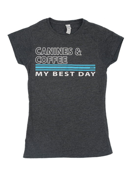 Canines and Coffee Womens T Shirt